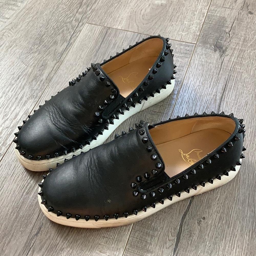 Christian Louboutin studded slip on boat shoes